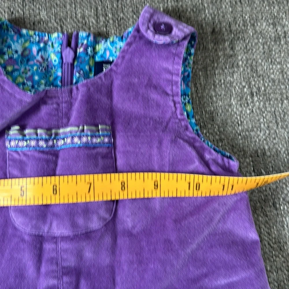 The Children’s Place Stretch Girls Purple Jumper Dress and White Long Sleeve 3T